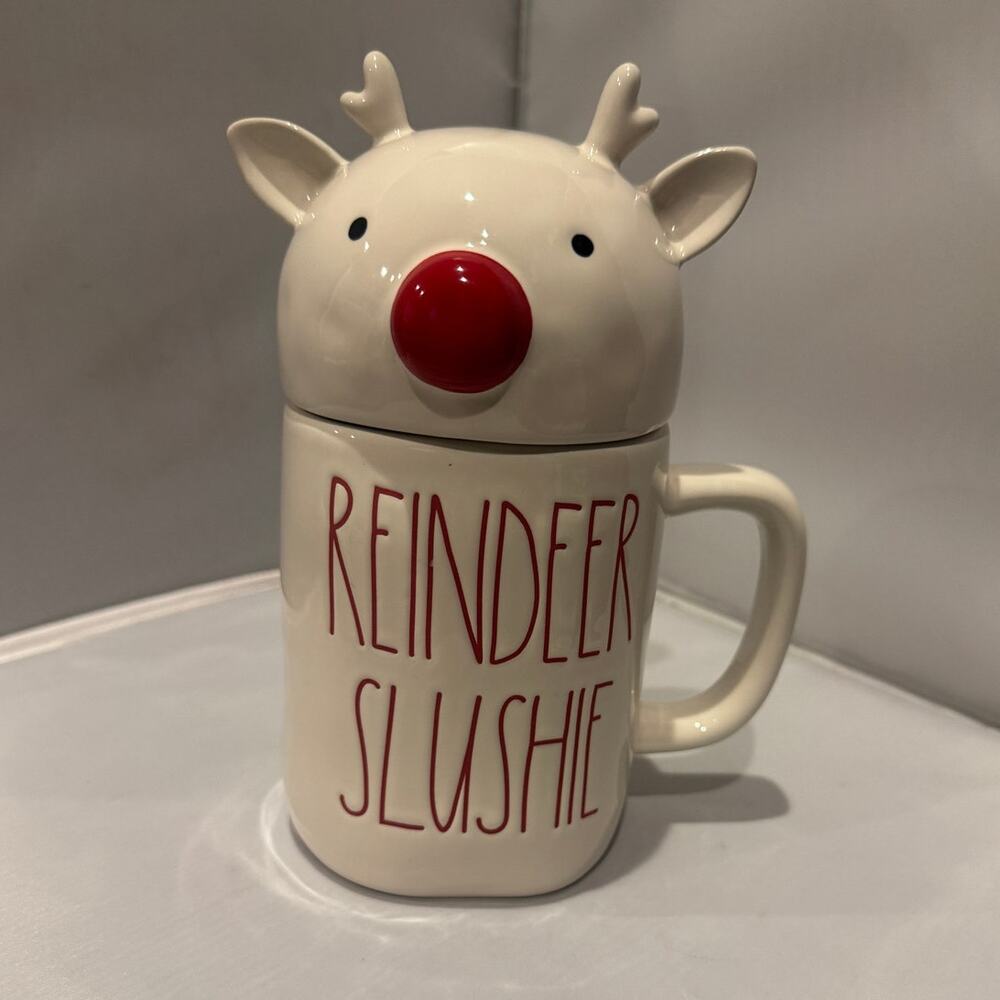 Rae Dunn Reindeer Slushie Topper Mug